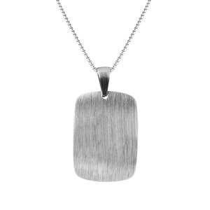Personalized Necklace with Engraving Dog Tag Stainless Steel Silver/Black Hatched Personalized Gifts