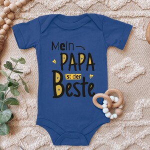 Baby Body &quot;My Dad is the Best&quot; Saying Gift for Father&#39;s Birthday Father&#39;s Day for Toddler Short Sleeve Organic Cotton