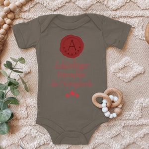 Baby bodysuit with print Baby bodysuit in different colors &quot;Future ruler of the 7 kingdoms&quot; Gift for toddler Short sleeve organic cotton