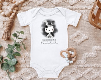 Blue Stork Baby Bodysuit "The World Needs More Robber's Daughters" Rabbit Birthday Gift for Toddler Short Sleeve Organic Cotton