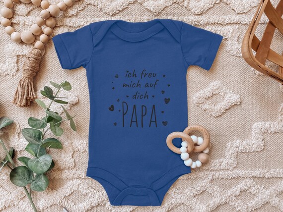 Body Bébé Manches Courtes 'Surprise, Tu Vas être Papa' - Blanc - Coton - Fait Main En France - Neuf Avec étiquettes
