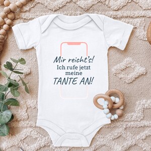 Baby Body &quot;I&#39;ve had enough, I&#39;m calling my aunt&quot; Funny saying, gift from the aunt for the birth of a toddler Short sleeve organic cotton