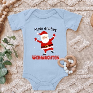 Baby Bodysuit "My First Christmas, Santa Claus Dancing in the Snow" Gift for Christmas, Santa Claus for Toddler Short Sleeve Organic Cotton