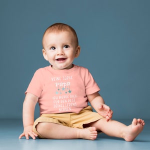 Baby T-shirt 0-36 months with print T-shirt with saying &quot;Don&#39;t worry daddy I&#39;ll annoy you&quot; stars T-shirt