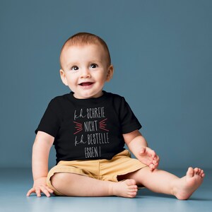 Baby T-shirt in different colors 0-36 months with print T-shirt with saying &quot;I&#39;m not shouting, I&#39;m ordering food&quot; T-shirt for toddler