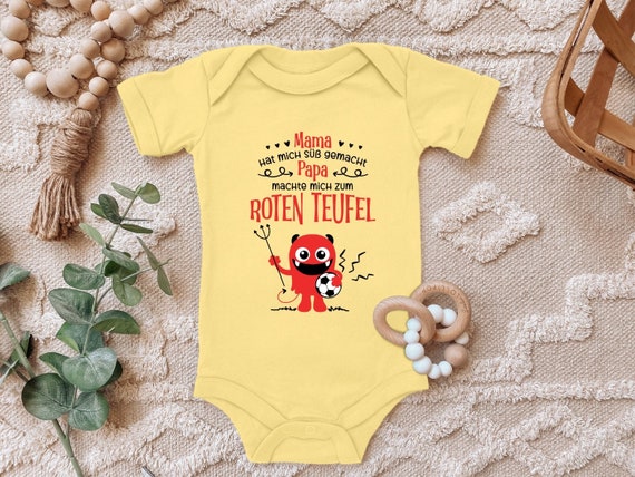 Baby T-Shirt Kaiserslautern - Papa Machte Mich Zum Roten Teufel Fan Geschenk