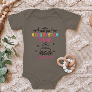 Baby Body &quot;Happy Birthday Mom&quot;For Mom&#39;s Birthday for Toddler Short Sleeve Organic Cotton