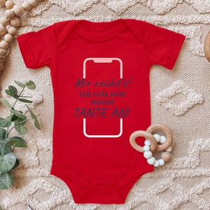 Baby Body &quot;I&#39;ve had enough, I&#39;m calling my aunt&quot; Funny saying, gift from the aunt for the birth of a toddler Short sleeve organic cotton