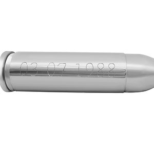 Personalized necklace with engraving pendant bullet made of stainless steel in silver personalized gifts for men