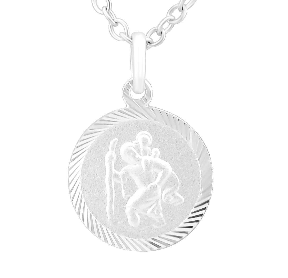 Spoo-Design, Heiliger Christophorus, Perlmutt Amulett für Reisende, mit  Halskette