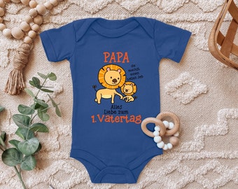 Baby Bodysuit "Happy 1st Father's Day Dad" Gift for Father for Toddler Short Sleeve Organic Cotton