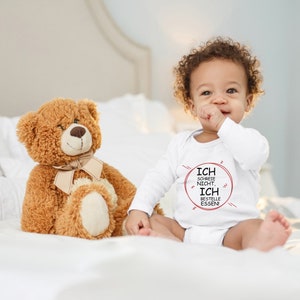 Baby Body &quot;I don&#39;t scream, I order food&quot; funny saying as a gift for the birth of a toddler long-sleeved organic cotton