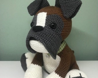 brindle boxer dog stuffed animal