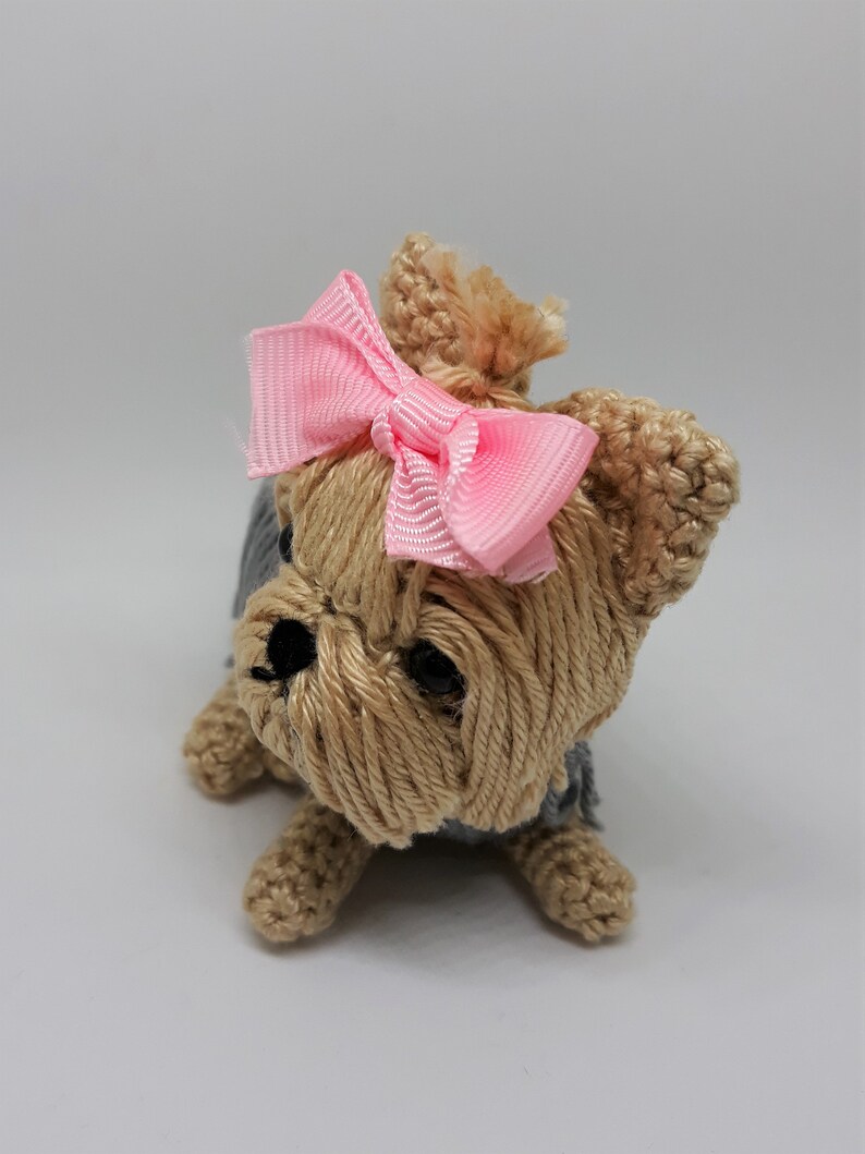 Crochet pattern keychain cute Yorkshire terrier. Crochet your Etsy