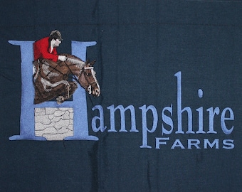 Custom Embroidered Horse Stall Drape: 1000 Denier Cordura Wall Banner