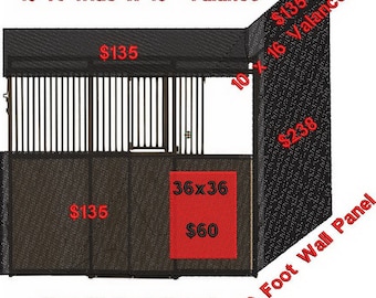 Corner Horse Stall Package, Pick and Choose Options for your horse show barn