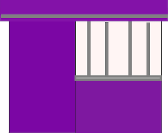 Purple Horse Stall Drape Set: Basic 10' CorduraPack Waterproof Banner