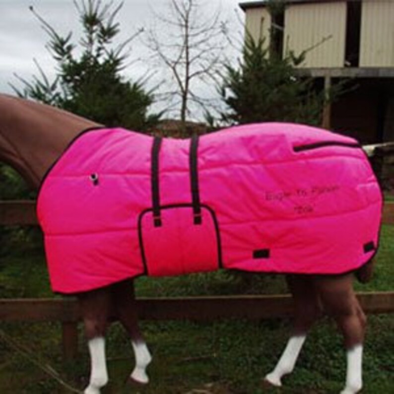Hot Pink Winter Horse Blanket With Belly Flap Etsy
