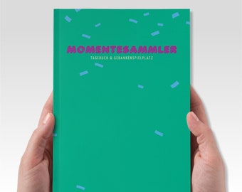 Tagebuch für Erwachsene "Momentesammler" NEON Edition grün zum Ausfüllen & Ankreuzen im Alltag