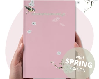 Einsteiger- und Projekttagebuch für Erwachsene "Momentesammler LIGHT" Spring Edition zum Ausfüllen & Ankreuzen im Alltag