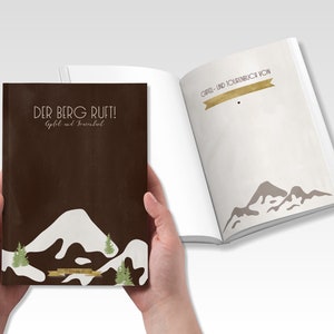 Wandertagebuch Gipfelbuch zum Ausfüllen und Eintragen personalisierbar als Geschenk zum Wandern Bild 5