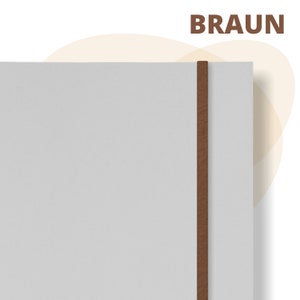Gummiband für Tagebücher im Format Din A5 zum Schutz der Seiten in Tasche und Rucksack verschiedene Farben Braun