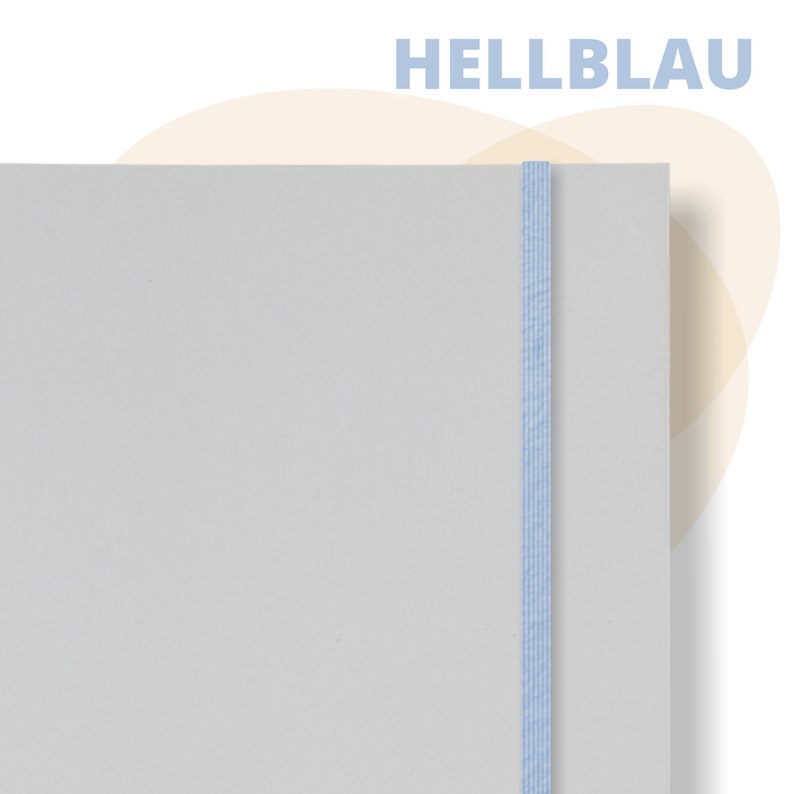 Gummiband für Tagebücher im Format Din A5 zum Schutz der Seiten in Tasche und Rucksack verschiedene Farben Hellblau