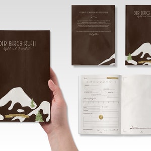 Wandertagebuch Gipfelbuch zum Ausfüllen und Eintragen personalisierbar als Geschenk zum Wandern Bild 4