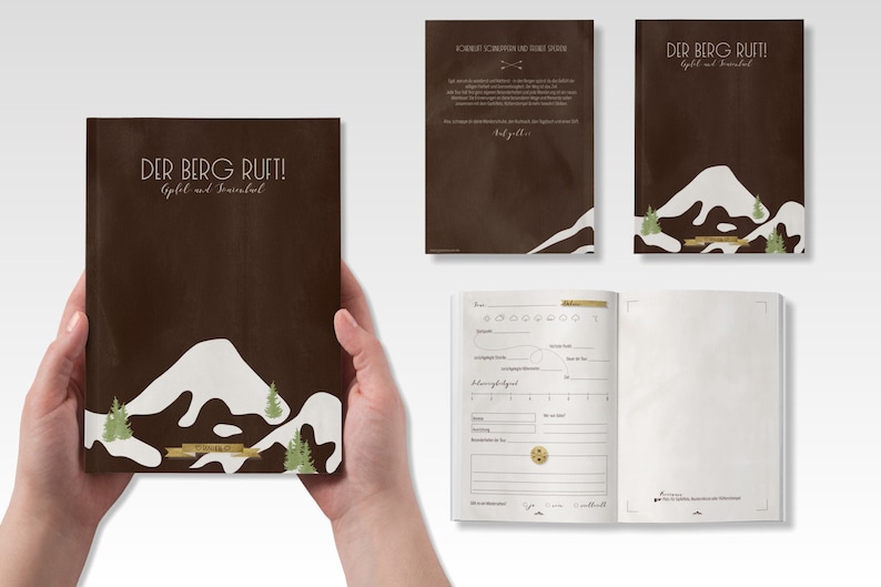 Wandertagebuch Gipfelbuch zum Ausfüllen und Eintragen personalisierbar als Geschenk zum Wandern Bild 4