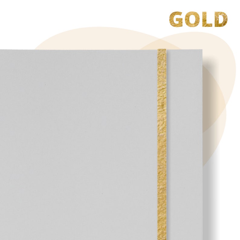 Gummiband für Tagebücher im Format Din A5 zum Schutz der Seiten in Tasche und Rucksack verschiedene Farben Gold