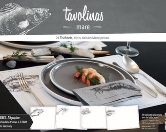 Placemat paper-Tavolinas-Mare-Sea-stylish-table-deco-white-mediterranean-maritime-24-sheets-individually writable-wedding-celebrate-festive