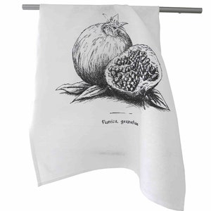 Tea towel-half-linen-pomegranate-Tavolinas-pomegranate-high-quality-Mediterranean-practical, kitchen towel-kitchen decoration 50 x 70 cm