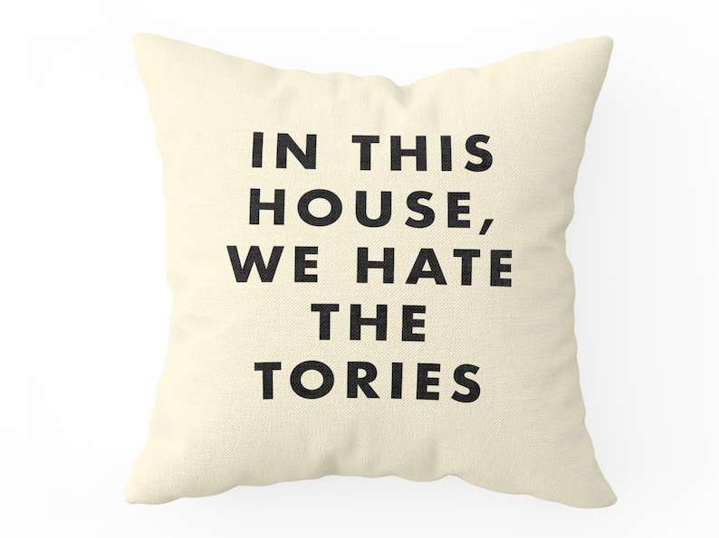 Hate the Tories Throw Cushion 