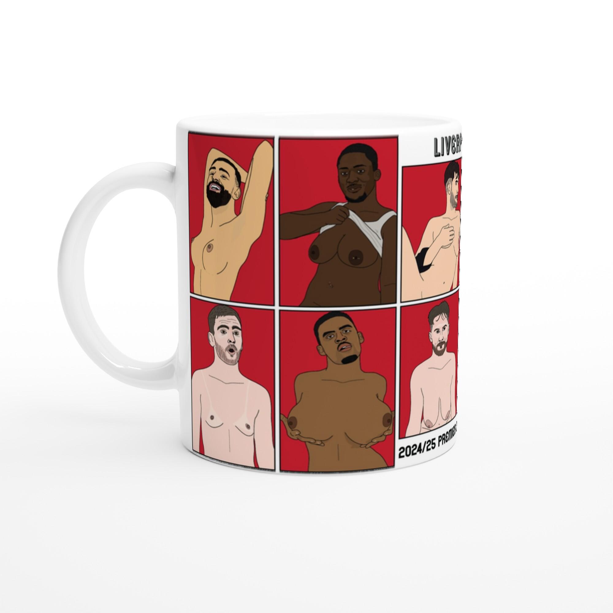 2024/25 Premier League Champions Liverpool with Tits Mug | Funny Gift for Scousers and Liverpool Fans | Salah Trent Van Dijk Alisson | YNWA