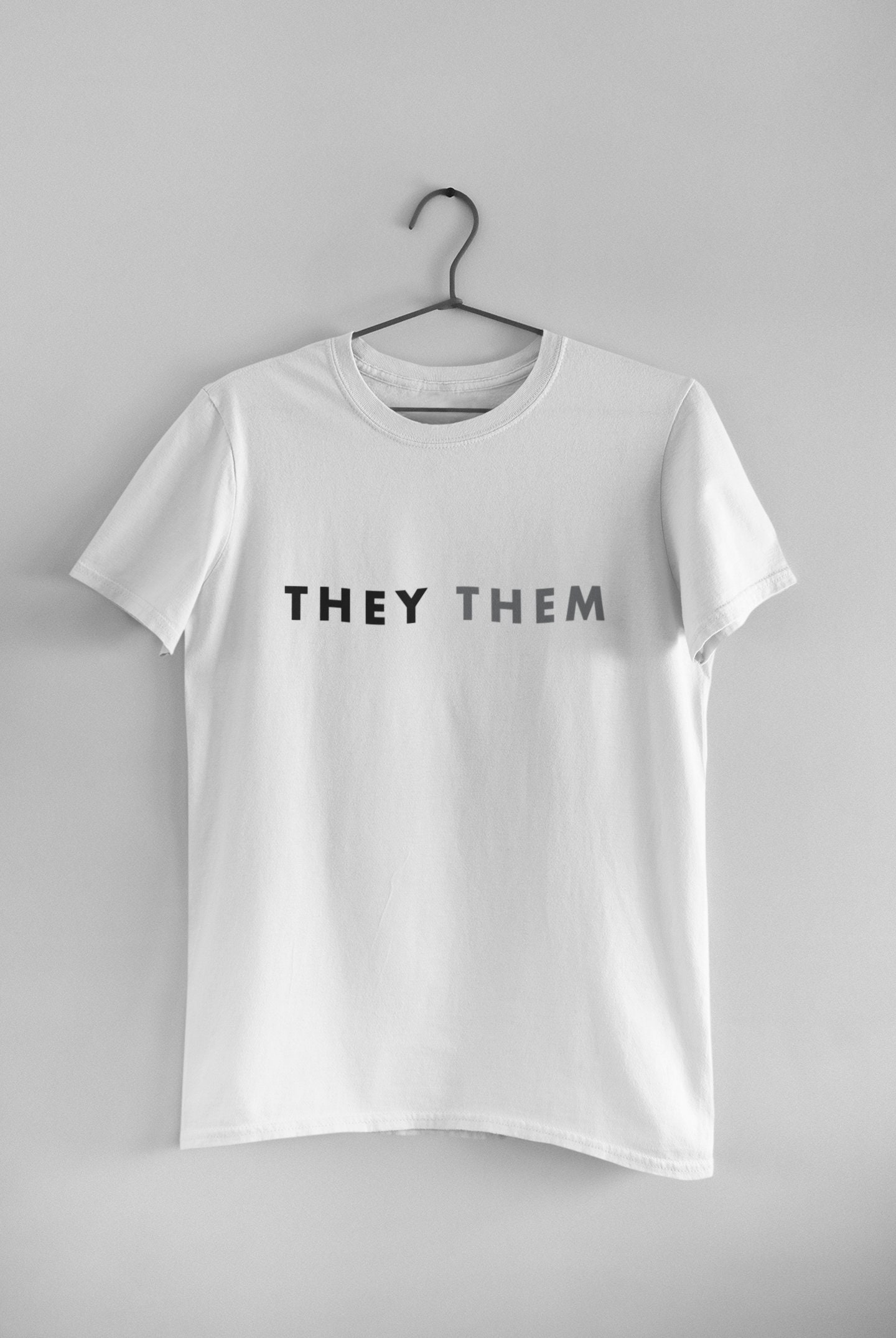 They and Them Pronouns T-shirt Unisex Pronouns Tee Trans - Etsy UK