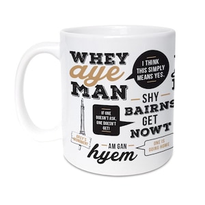 2 X Geordie Vinyl-Aufkleber – Newcastle Slang, England-Flagge, 10 Cm, Glänzend, 100 Mikron