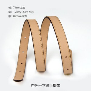 1 Pair 71cm Long 1.2cm/ 1.5cm/ 1.8cm High Quality Genuine Leather Purse Strap, Shoulder Handbag Strap Chain, Fashion Bag Handle Replacements image 7