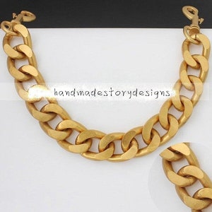 Pinkerly Matte 24 Chunky Matte Gold Purse Chain Funky Bling Thick 