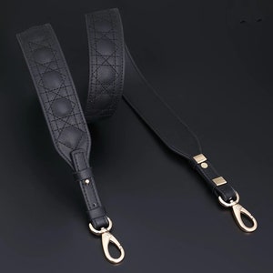 4CM Wide Fashion Black/ Red Leather Purse Strap, Adjustable Shoulder Handbag Strap, Crossbody Wallet Strap, Cute Tote Bag Handle Replacement