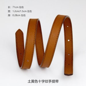 1 Pair 71cm Long 1.2cm/ 1.5cm/ 1.8cm High Quality Genuine Leather Purse Strap, Shoulder Handbag Strap Chain, Fashion Bag Handle Replacements image 9