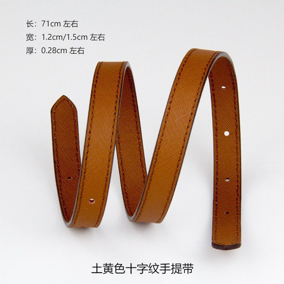 Adjustable Brown Leather Purse Strap