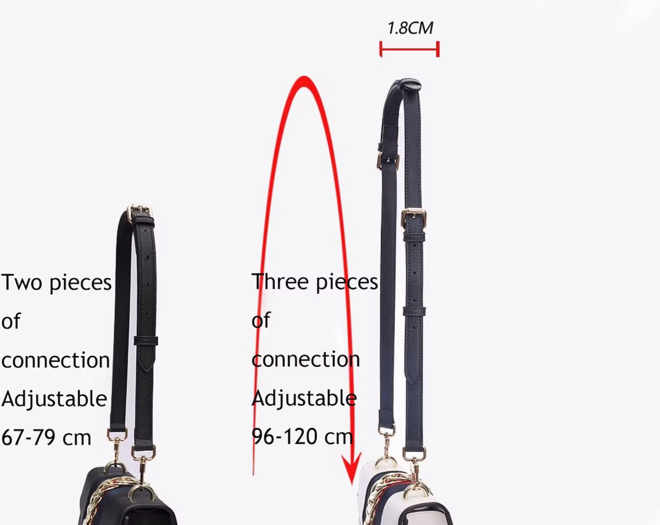 1.8cm Wide Leather Crossbody Bag Strap Shoulder Handbag Etsy