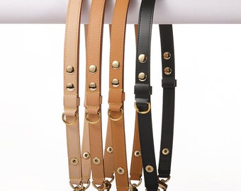 2CM Width Genuine Leather Purse Strap, Adjustable 65/110cm Shoulder Handbag Chain, New Crossbody Bag Strap, High Quality Handle Replacement