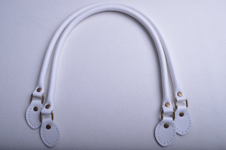 A Pair of White Genuine Leather Shoulder Bag Strap Leather Etsy