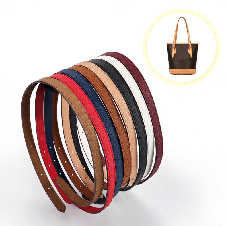 1 Pair 71cm Long 1.2cm/ 1.5cm/ 1.8cm High Quality Genuine Leather Purse Strap, Shoulder Handbag Strap Chain, Fashion Bag Handle Replacements image 1