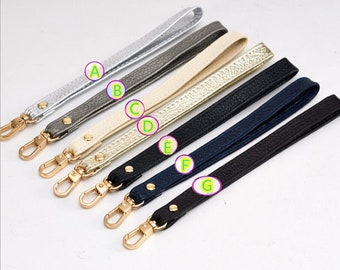 1.25cm Width, 15cm Length, High Quality Gold Clasp Bag Strap Chain, Clutch Purse Handle, DIY Handbag Wallet Pouches, Leather Wristlet Strap