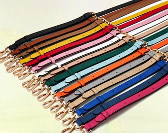 1.8cm Width Genuine Leather Purse Strap, Adjustable 105CM-125CM Shoulder Handbag Chain, High Quality Crossbody Bag Strap, Handle Replacement