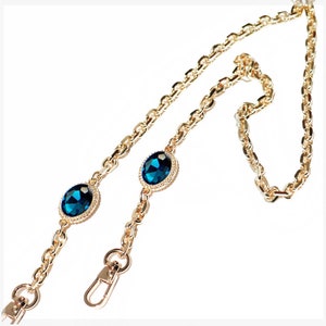 13mm High Quality Alloy Purse Chain Strap With Rhinestones, Bag