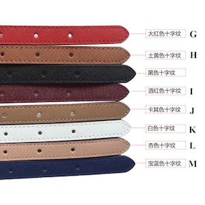1 Pair 71cm Long 1.2cm/ 1.5cm/ 1.8cm High Quality Genuine Leather Purse Strap, Shoulder Handbag Strap Chain, Fashion Bag Handle Replacements image 3