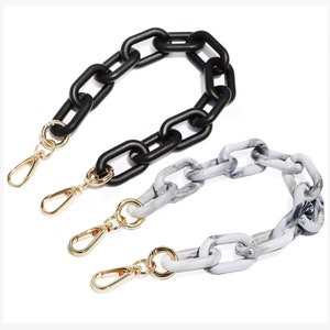 33CM High Quality Black Acrylic Purse Chain Strap, Resin Bag Chain,  Shoulder Strap Chain, Handbag Crossbody Chain, Strap for Handbag Making 